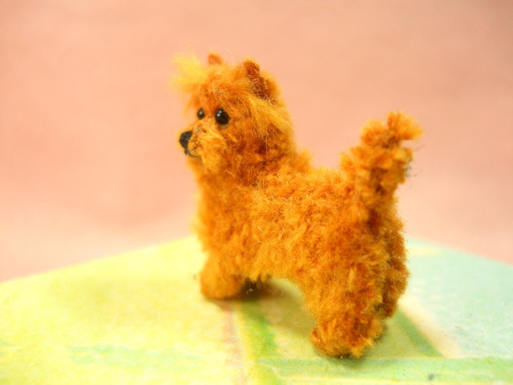 Norwich Terrier Puppy - Tiny Crochet Miniature Dog Stuffed Animals - Made To Order