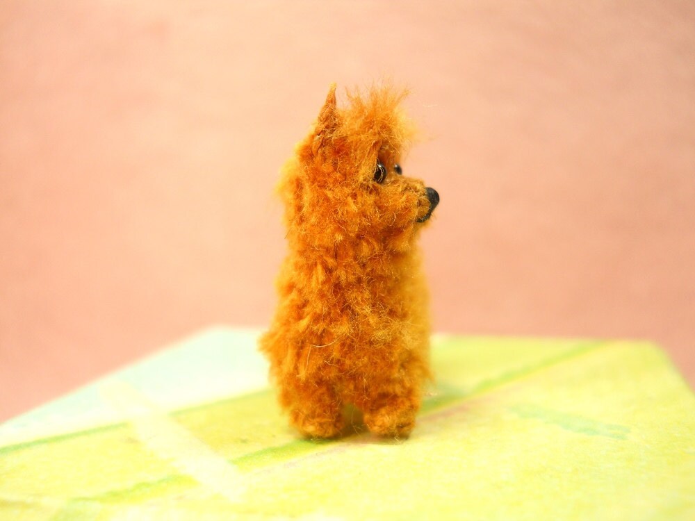 Norwich Terrier Puppy - Tiny Crochet Miniature Dog Stuffed Animals - Made To Order