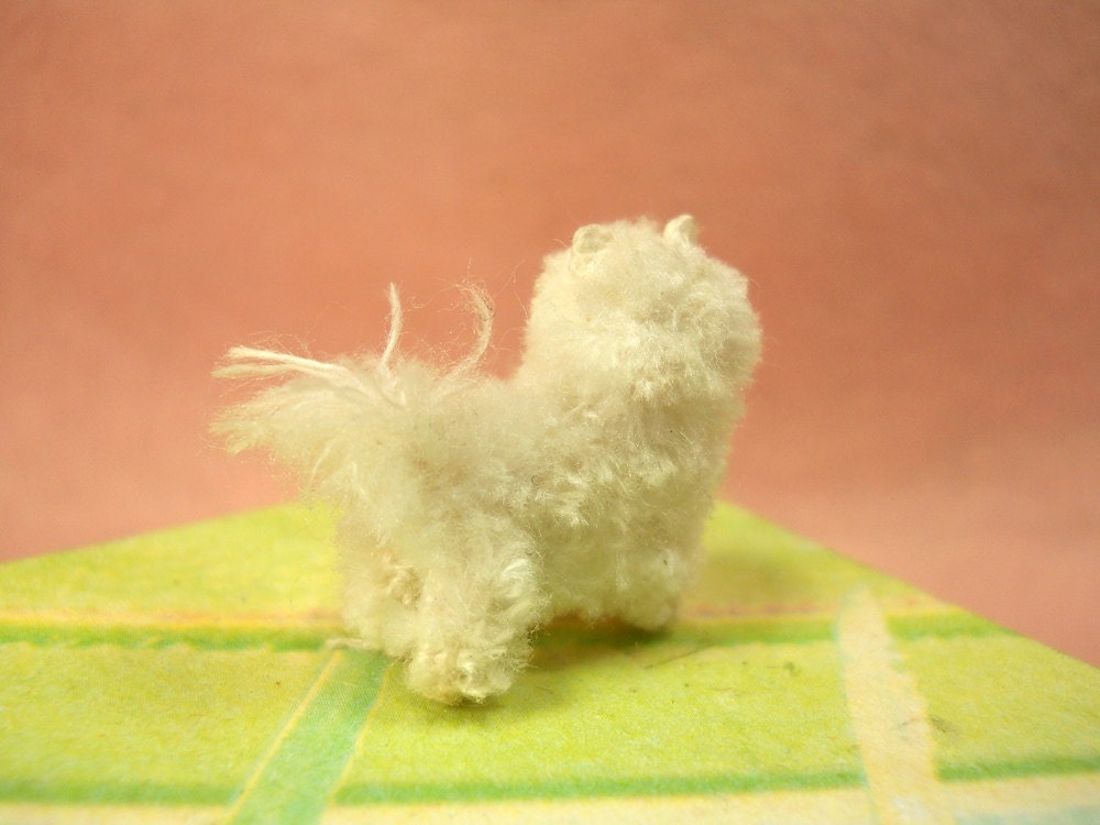 Miniature Teacup Pomeranian - Tiny Crochet Dog Stuffed Animals - Made To Order