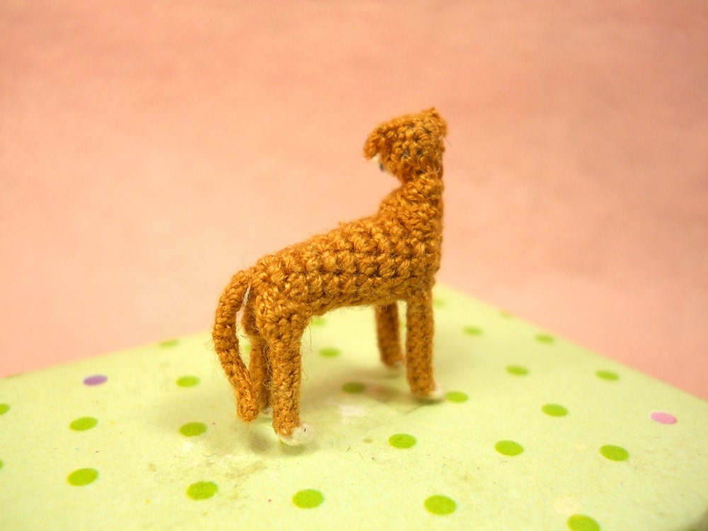 Miniature Greyhound - Micro Crochet Dog Stuffed Animals - Made To Order