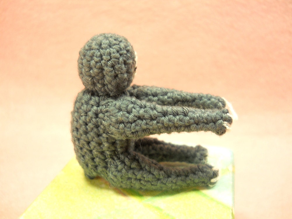 Miniature Crocheted Sloth - Mini Amigurumi Stuffed Animals - Made To Order
