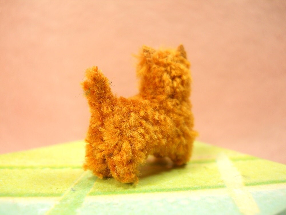 Norwich Terrier Puppy - Tiny Crochet Miniature Dog Stuffed Animals - Made To Order