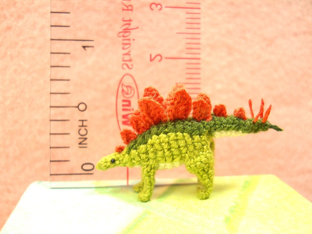Miniature Stegosaurus - Crochet Dinosaur Amigurumi - Made To Order