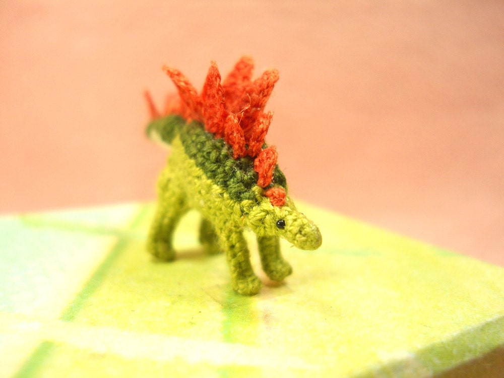 Miniature Stegosaurus - Crochet Dinosaur Amigurumi - Made To Order