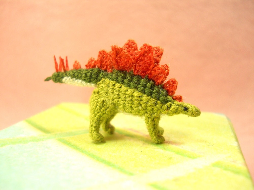 Miniature Stegosaurus - Crochet Dinosaur Amigurumi - Made To Order
