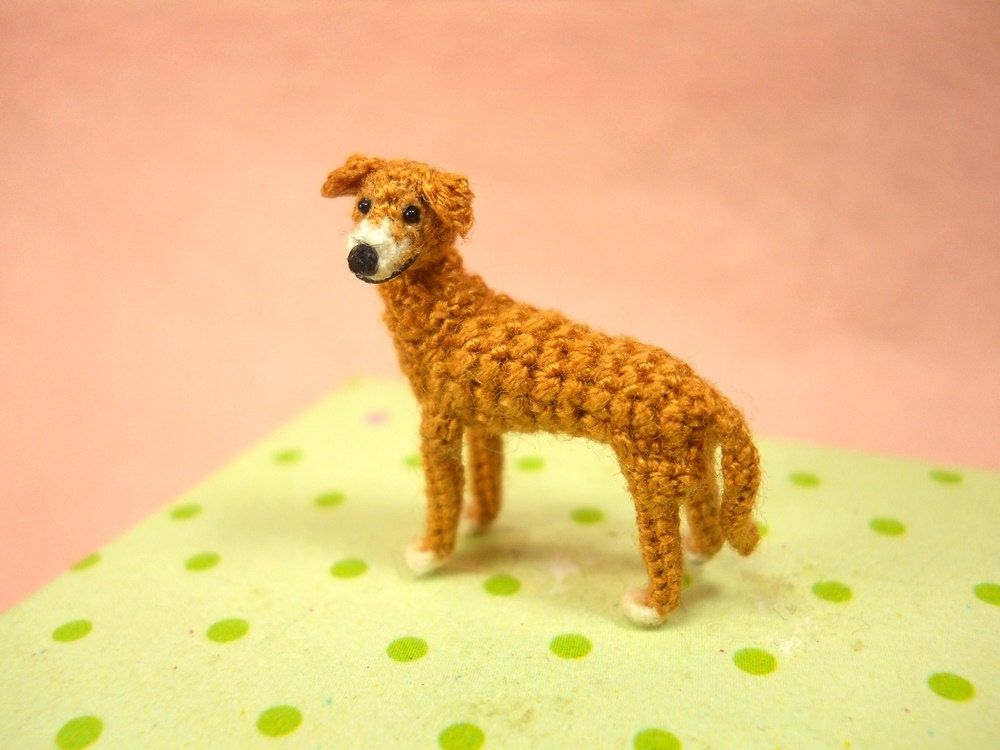 Miniature Greyhound - Micro Crochet Dog Stuffed Animals - Made To Order