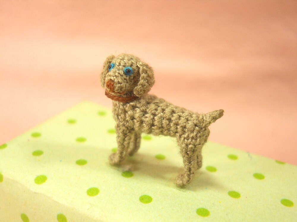 Miniature Weimaraner - Micro Crochet Dog Stuffed Animals - Made To Order