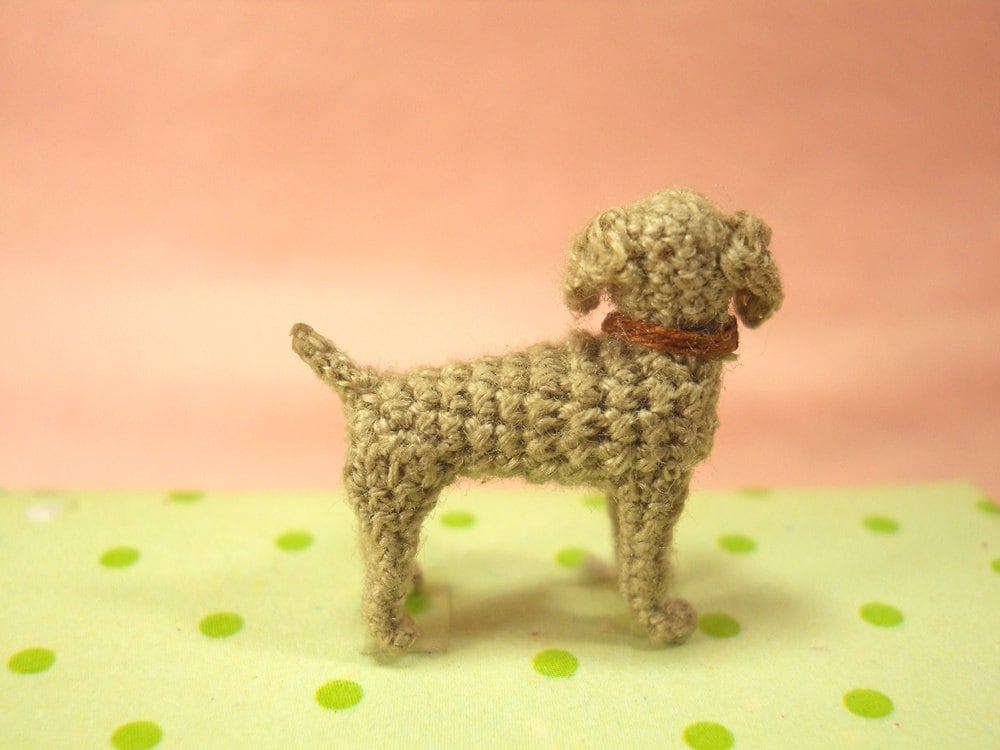 Miniature Weimaraner - Micro Crochet Dog Stuffed Animals - Made To Order