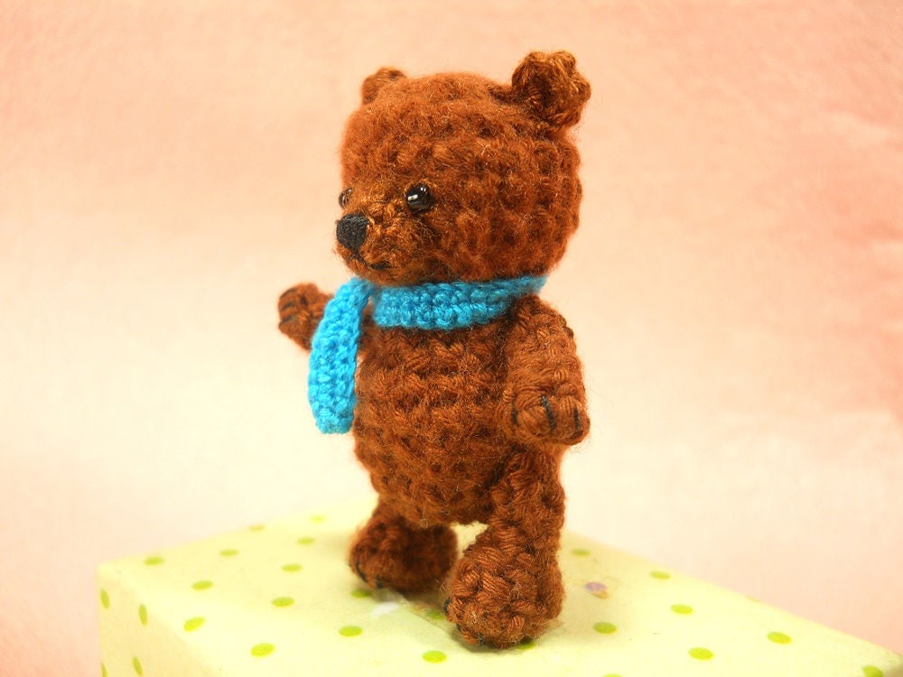 Mini Crocheted Bear - Miniature Bear Stuffed Animals - Made To Order