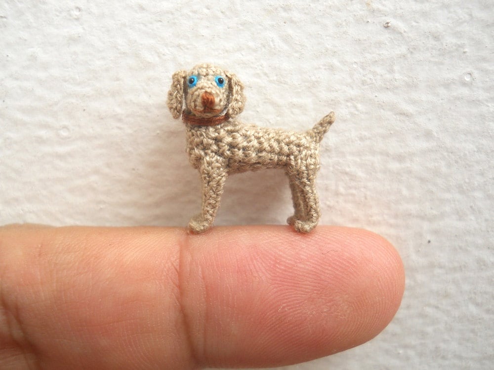 Miniature Weimaraner - Micro Crochet Dog Stuffed Animals - Made To Order