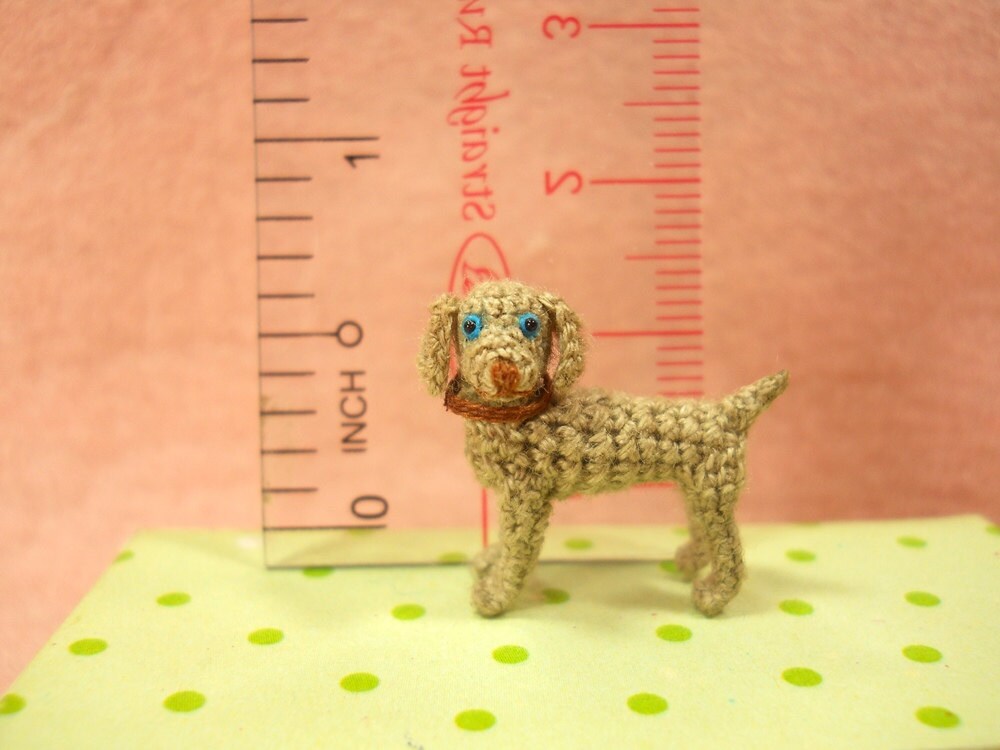 Miniature Weimaraner - Micro Crochet Dog Stuffed Animals - Made To Order