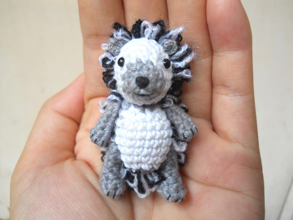 Mini Hedghog - Miniature Crochet Stuffed Animals - Made To Order