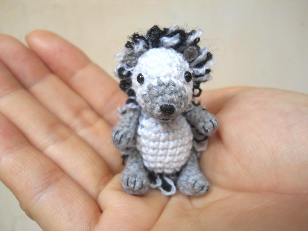 Mini Hedghog - Miniature Crochet Stuffed Animals - Made To Order