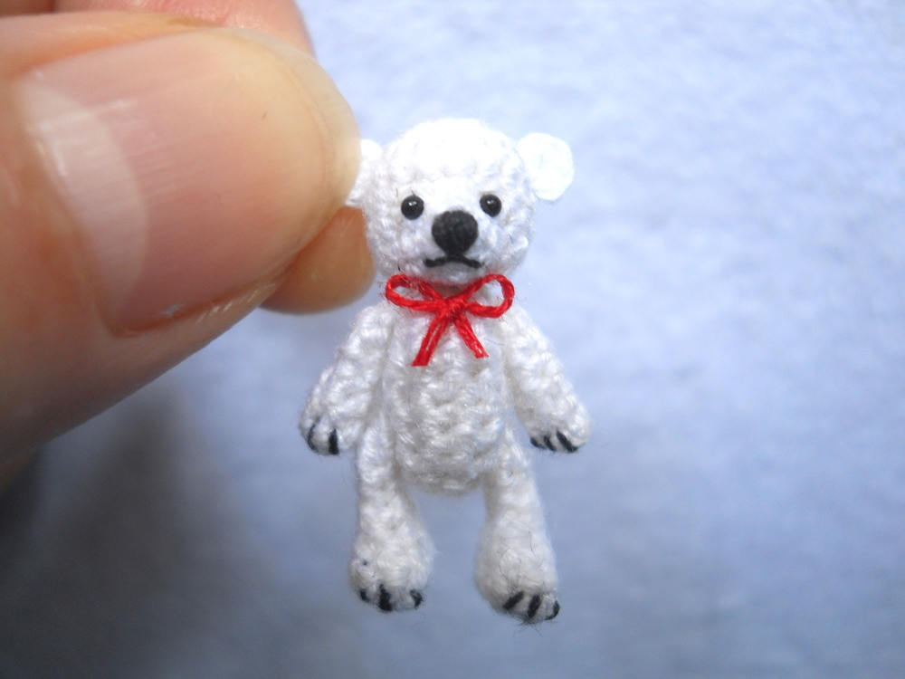 Micro Bear 1 Inch - Miniature Teddy Bear, Amigurumi Crocheted Bear - Made To Order
