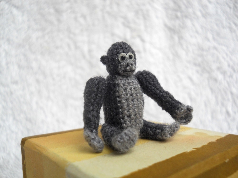 Miniature Crochet Gorilla - Made to Order