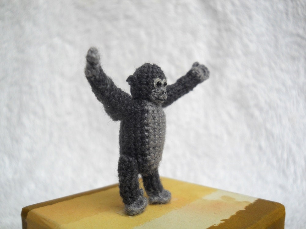 Miniature Crochet Gorilla - Made to Order