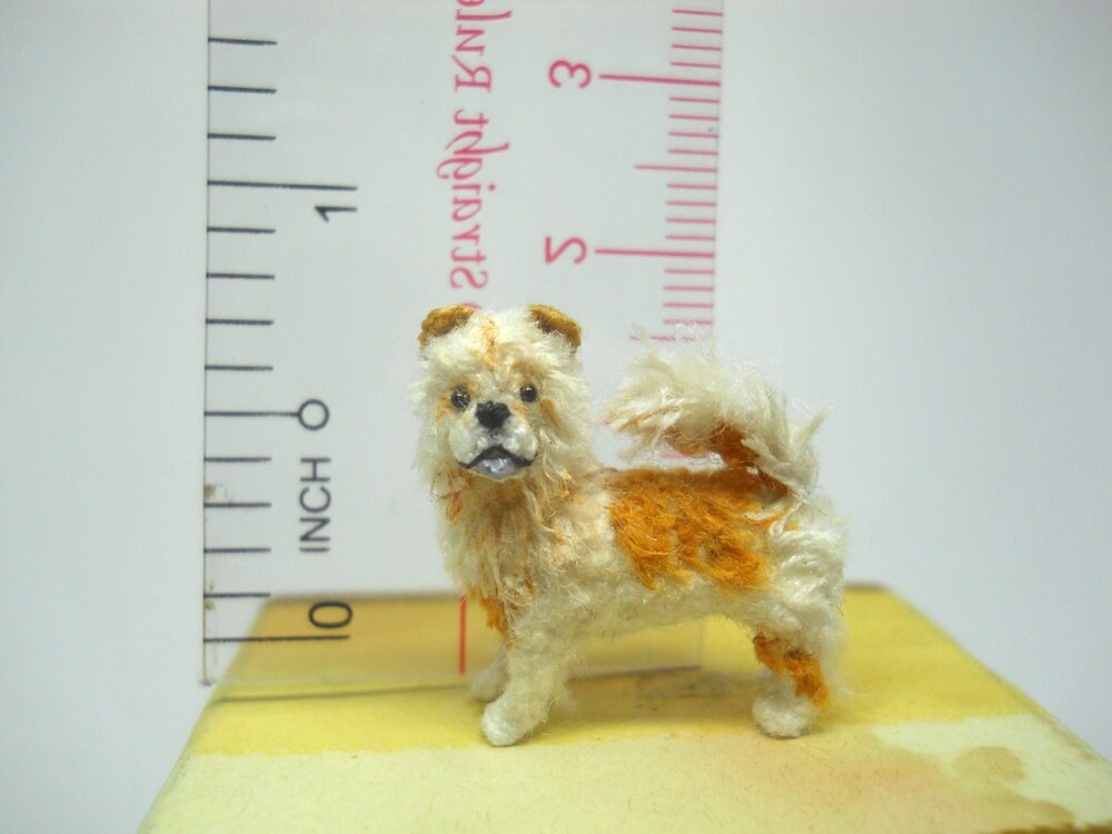 Miniature Chow Chow - Mini Amigurumi Crochet Miniature Dog - Made To Order