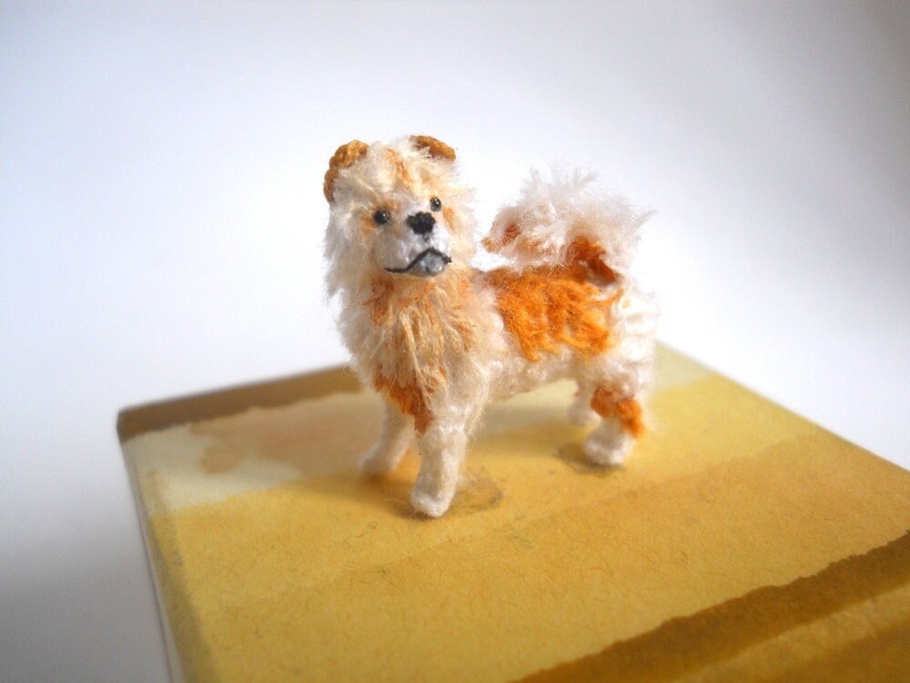 Miniature Chow Chow - Mini Amigurumi Crochet Miniature Dog - Made To Order
