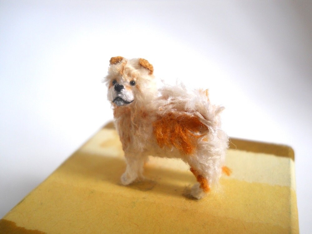 Miniature Chow Chow - Mini Amigurumi Crochet Miniature Dog - Made To Order