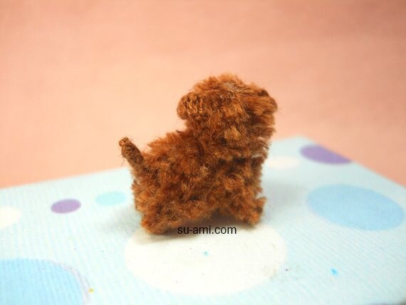 Yorkipoo Puppy - Tiny Crochet Miniature Dog Stuffed Animals - Made To Order