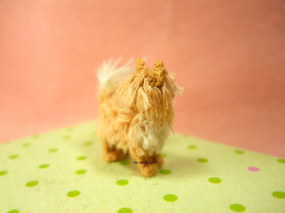 Long Hair Chihuahua Dog - Amigurumi Crochet Tiny Dog Stuff Animal - Made to Order