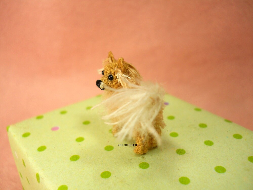 Long Hair Chihuahua Dog - Amigurumi Crochet Tiny Dog Stuff Animal - Made to Order
