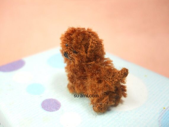 Yorkipoo Puppy - Tiny Crochet Miniature Dog Stuffed Animals - Made To Order