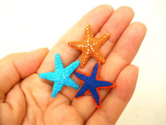 Micro Crochet Starfish - Amigurumi Stuffed Starfish - Made to Order