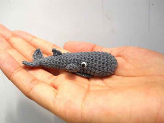 Tiny Sperm Whale - Crochet Amigurumi Whale Stuffed Animal