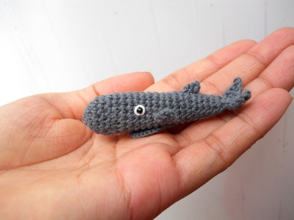 Tiny Sperm Whale - Crochet Amigurumi Whale Stuffed Animal
