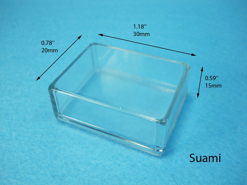 Small Clear Plastic Boxes - Display Boxes, Clear Display Cases,Transparent plastic box, Eco system terrarium boxes - Set of 12 PCS