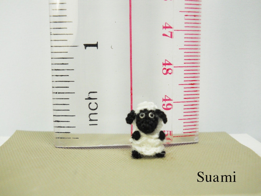 Micro Miniature Sheep - Tiny Mini Amigurumi Crochet Stuffed Animals - Made To Order
