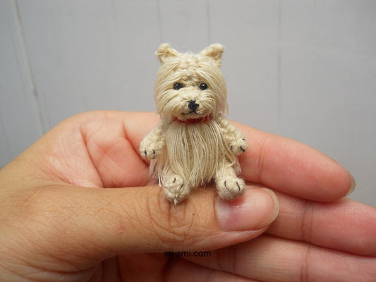 Mini Stuffed Crochet Miniature Doll Pet Dog Terrier - Made To Order