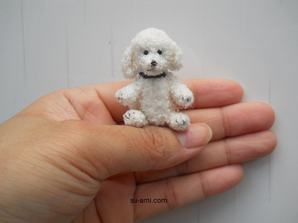White Poodle Plush Dog Toy Poodle Bichon Puppy Made To Order