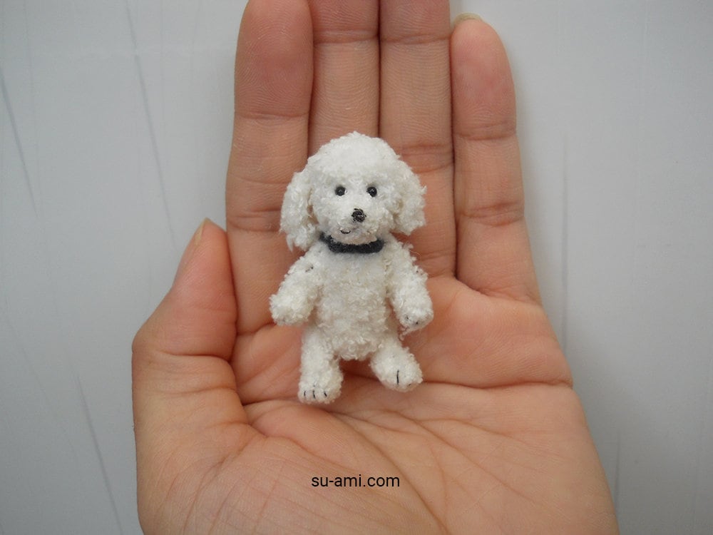 White Poodle - Plush Dog Toy Poodle Bichon Puppy - Made To Order