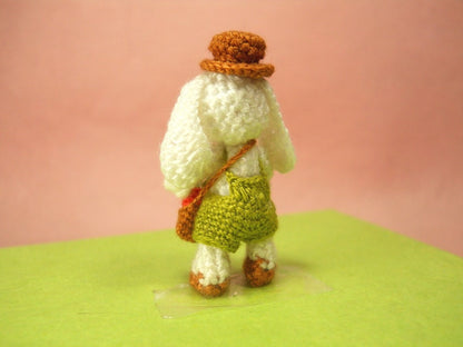 Bunny Rabbit Boy - Miniature Crochet Bunny Amigurumi Doll - Made To Order