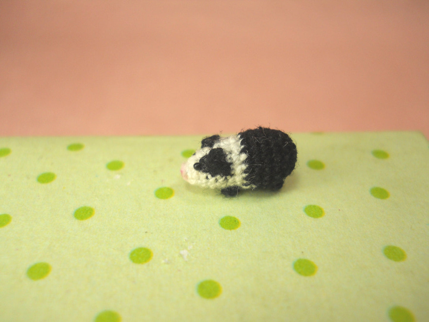 Mini Guinea Pig Amigurumi - Micro Crochet Dollhouse Miniature Animal - Made To Order