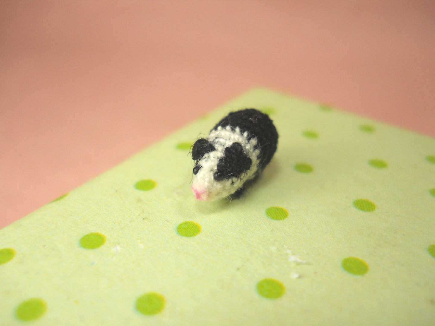 Mini Guinea Pig Amigurumi - Micro Crochet Dollhouse Miniature Animal - Made To Order