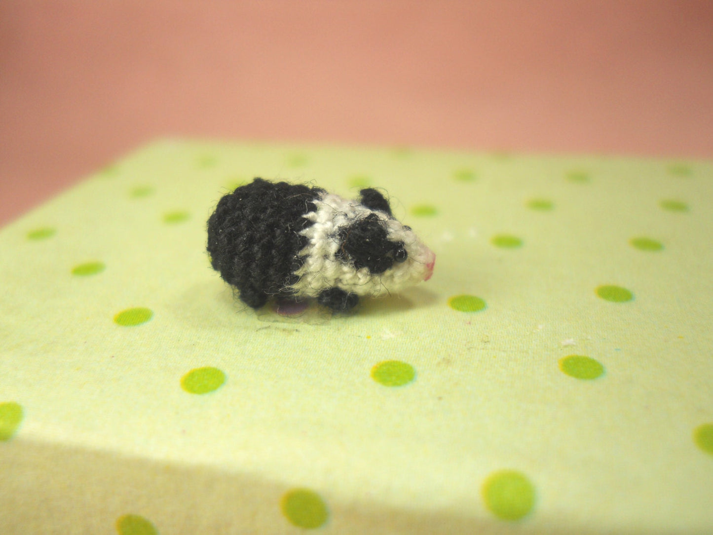 Mini Guinea Pig Amigurumi - Micro Crochet Dollhouse Miniature Animal - Made To Order