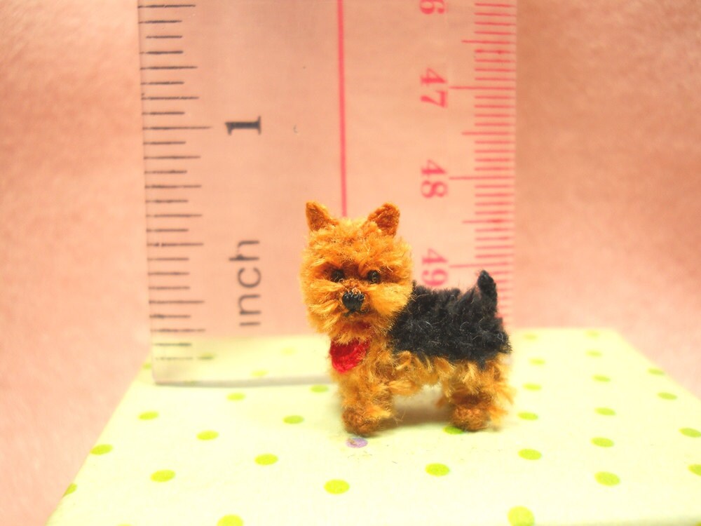 Silky Terrier Puppy - Tiny Crochet Miniature Dog Stuffed Animals - Made To Order