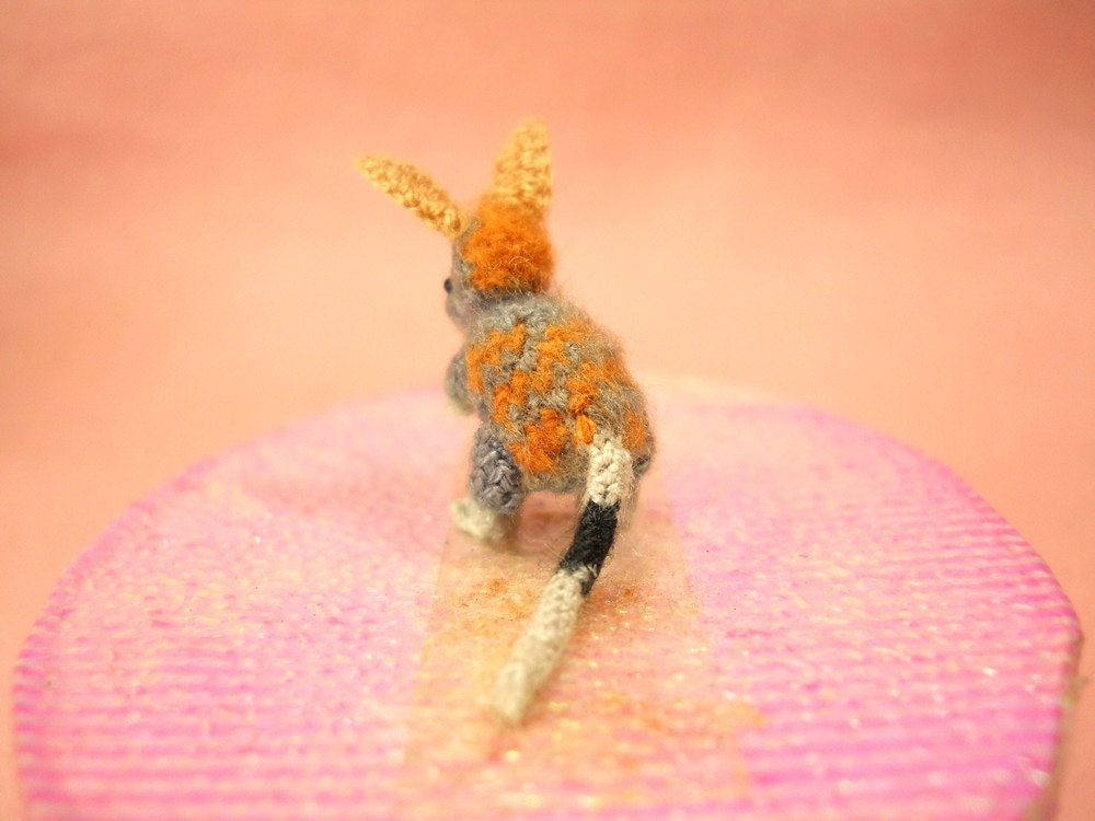 Miniature Bilby Amigurumi - Mini Crochet Rabbit Stuffed Animals - Made To Order