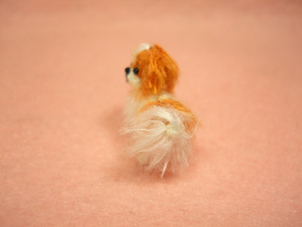 Miniature Japanese Chin - Tiny Crochet Tiny Dog Stuffed Animals - Made To Order