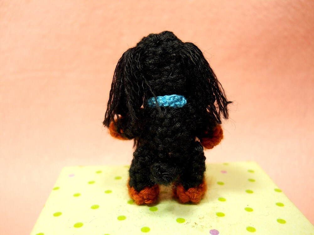 Black Brown Setter - Crochet Miniature Gundog Stuffed Animals - Made To Order