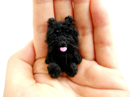 Black Scottish Terrier - Crochet Miniature Arberdeen Dog Stuffed Animals - Made To Order