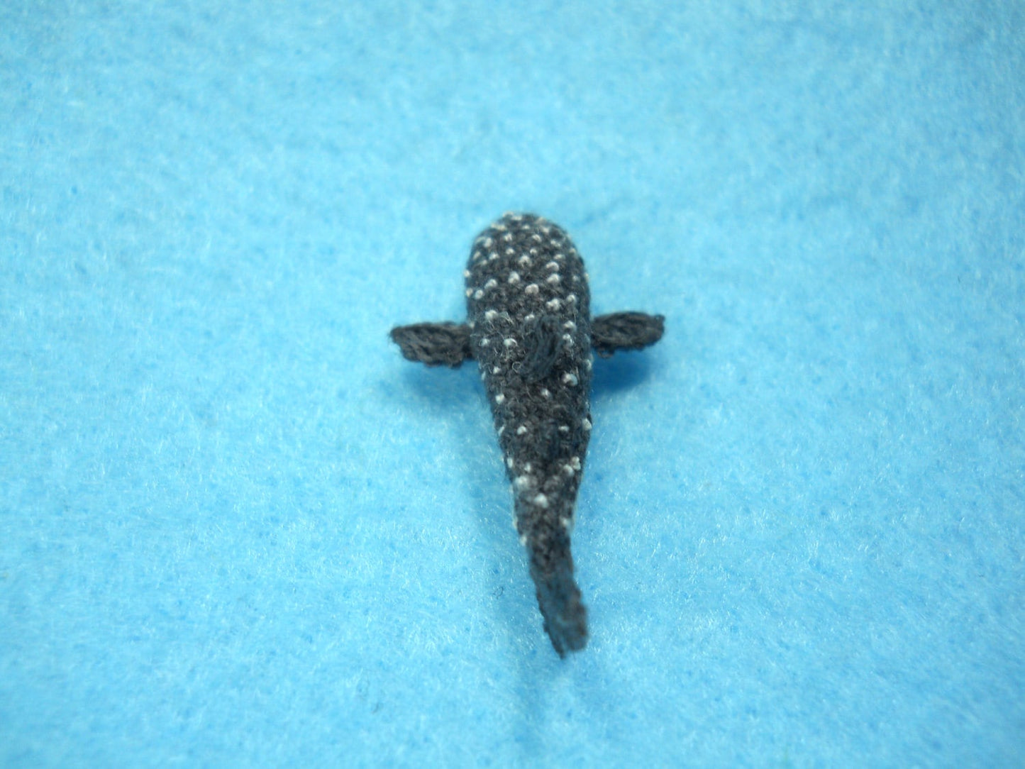 Miniature Whale Shark - Tiny Crochet Micro Whale Stuffed Animal - Made to Order