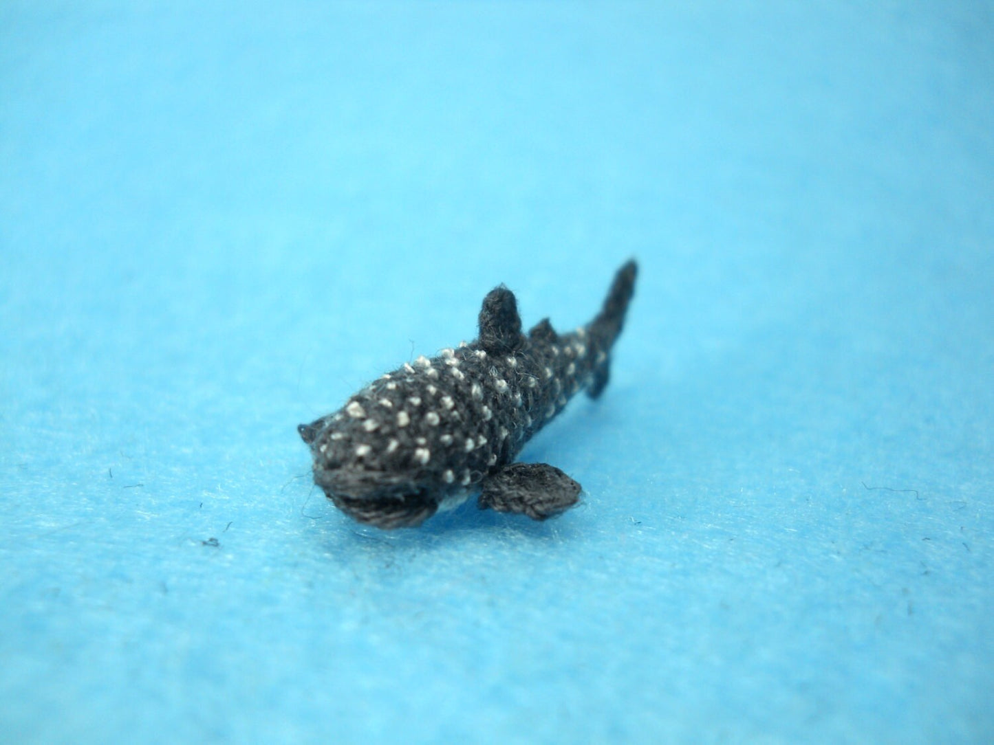 Miniature Whale Shark - Tiny Crochet Micro Whale Stuffed Animal - Made to Order