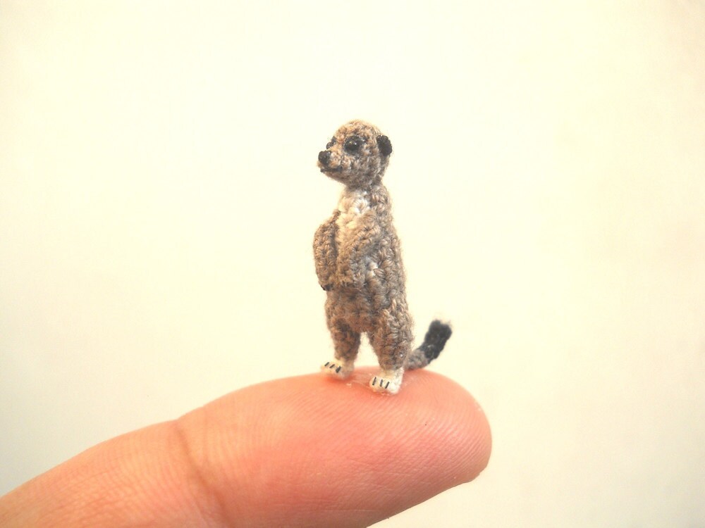 Miniature Meerkat - Miniature Crochet Amigurumi Animal - Made To Order