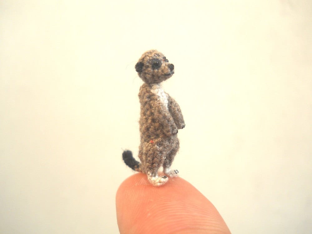 Miniature Meerkat - Miniature Crochet Amigurumi Animal - Made To Order