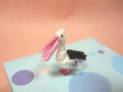 Australian Pelican -  Micro Mini Crocheted Bird - Made To Order