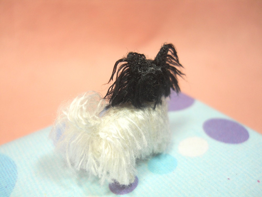 Mini Papillon Dog - Tiny Crochet Miniature Dog Stuffed Animals - Made To Order